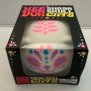 NeeDoh Sugar Skull Cats Learning Toy - Pink Accents NEW